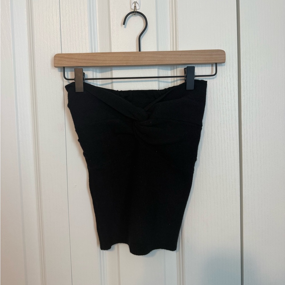 Stylish Black Women's Knit Tube Top